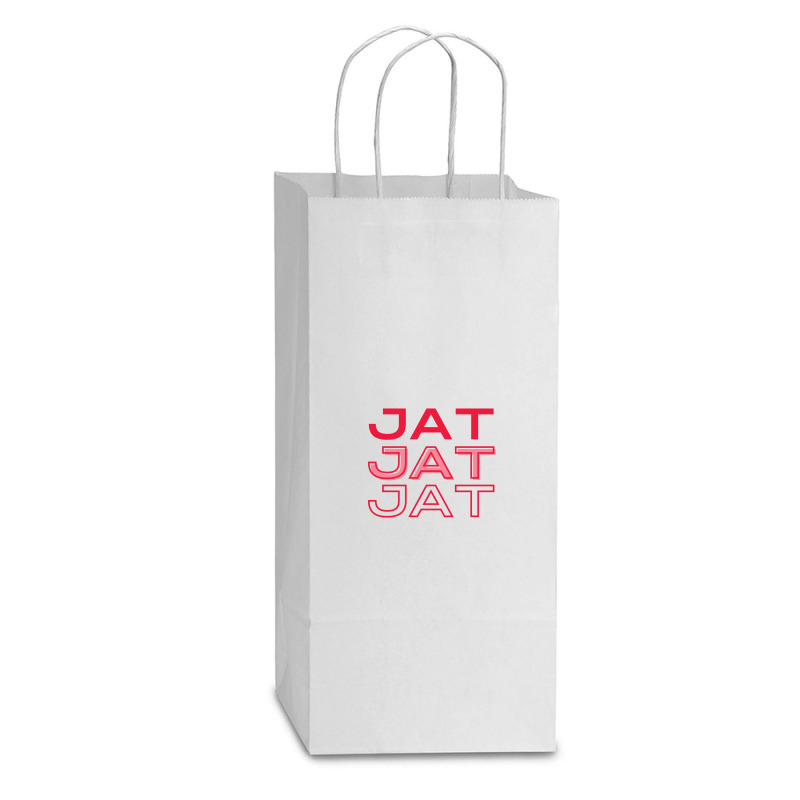 Jat Design T-shirt Double Wine Paper Bag - 6 1/2 X 3 1/2 X 12 3/8 | Artistshot