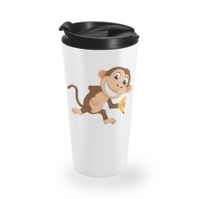 Chimpanzee Monkey Travel Mug Designed By Mualimat
