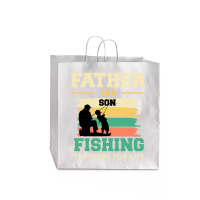 Fishing Father Fathers Day Matching Fishing Father And Son Jumbo Paper Bag - 18 X 7 X 18 3/4 | Artistshot