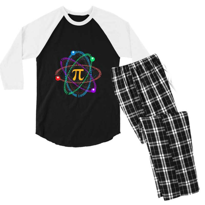 Atom Pi Math Science Stem Men's 3/4 Sleeve Pajama Set | Artistshot