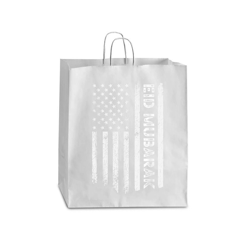 Eid Mubarak For Muslim American Men Eid Al Fitr  Al Adha T Shirt Queen Paper Bag - 16 X 6 X 19 1/4 | Artistshot