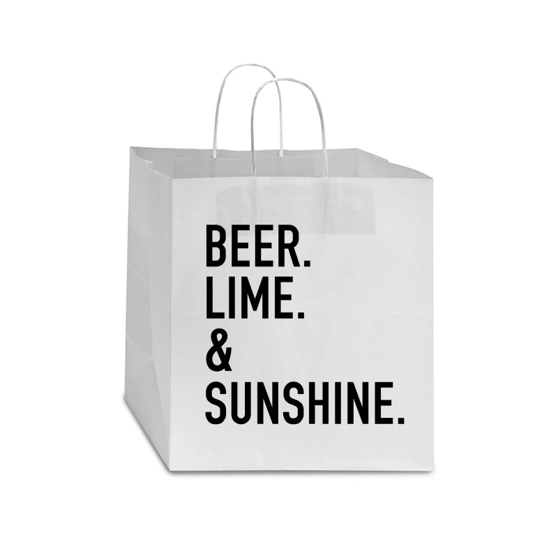 Beer Lime And Sunshine [tw] Star Paper Bag - 13 X 7 X 13 | Artistshot