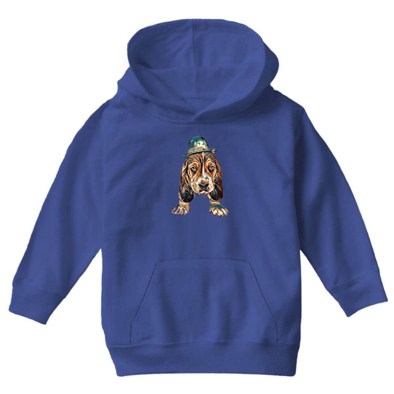 A Cute Little Basset Hound Br Youth Hoodie by Kemnabi | Artistshot