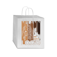 Melanin Drippin We Got It Loc'd Black Afro Natural Hair Pullover Hoodi Star Paper Bag - 13 X 7 X 13 | Artistshot