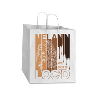 Melanin Drippin We Got It Loc'd Black Afro Natural Hair Pullover Hoodi Take Out Paper Bag - 14 X 10 X 15 1/2 | Artistshot