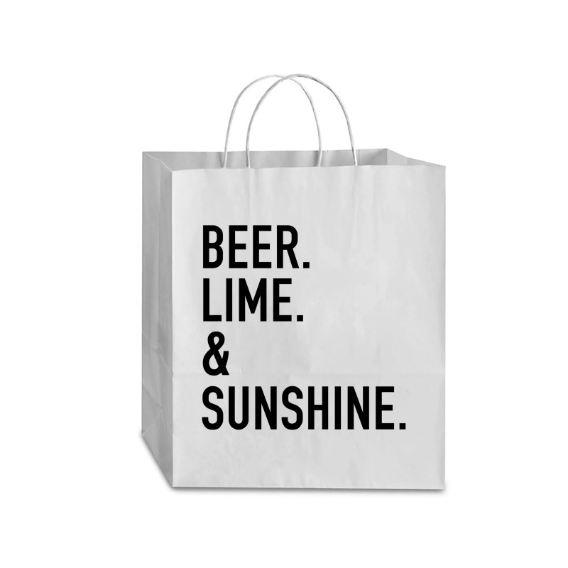 Beer Lime And Sunshine [tw] Traveler Paper Bag -13 X 6 X 15 3/4 | Artistshot