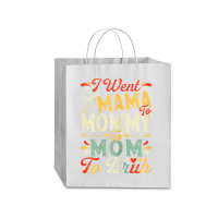 Womens Funny I Went From Mama To Mommy To Mom To Bruh Mother's Day T S Traveler Paper Bag -13 X 6 X 15 3/4 | Artistshot