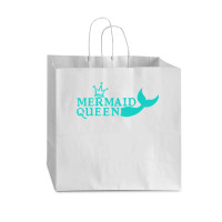 Mermaid Queen Cute Graphic Tail Crown Fun Summer Beach Premium T Shirt Vogue Paper Bag - 16 X 6 X 12 | Artistshot