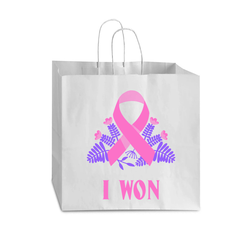 Breast Cancer Awareness Month T  Shirt Survivor Breast Cancer Awarenes Vogue Paper Bag - 16 X 6 X 12 | Artistshot