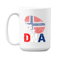 It's In My Dna Norway Flag Fingerprint Patriotic Premium 15 Oz Coffee Mug | Artistshot