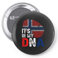 It's In My Dna Norway Flag Fingerprint Patriotic Premium Pin-back Button | Artistshot