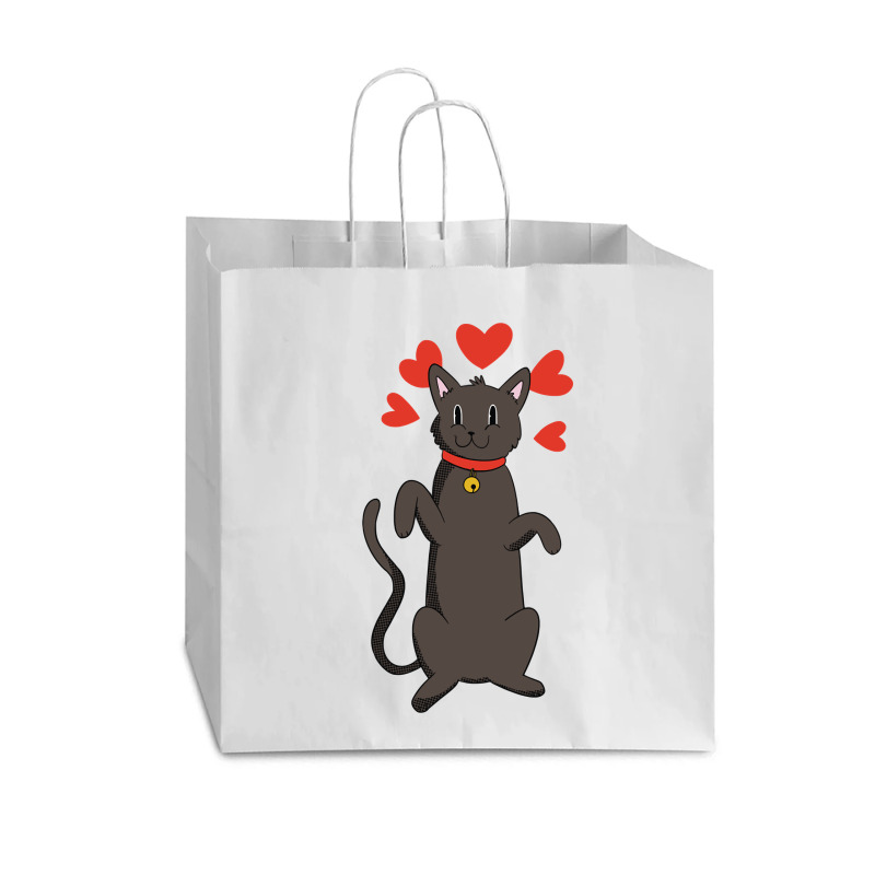 Animal Cat Lovers Hearts And Bells Apparel And More Pullover Hoodie Vogue Paper Bag - 16 X 6 X 12 | Artistshot