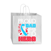 Type 1 Diabetes Awareness T  Shirt Type 1 Diabetes Awareness Proud Dad Vogue Paper Bag - 16 X 6 X 12 | Artistshot