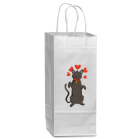 Animal Cat Lovers Hearts And Bells Apparel And More Pullover Hoodie Wine Paper Bag - 5 1/2 X 3 1/4 X 13 | Artistshot