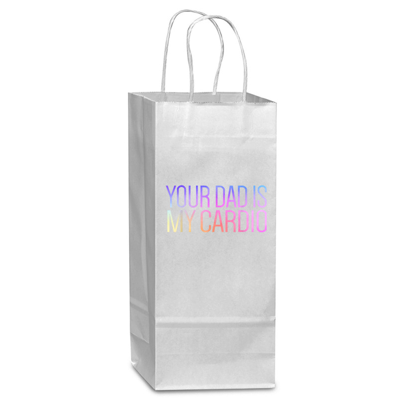 Your Dad Is My Cardio Relationship Funny Gym Workout T Shirt Wine Paper Bag - 5 1/2 X 3 1/4 X 13 | Artistshot