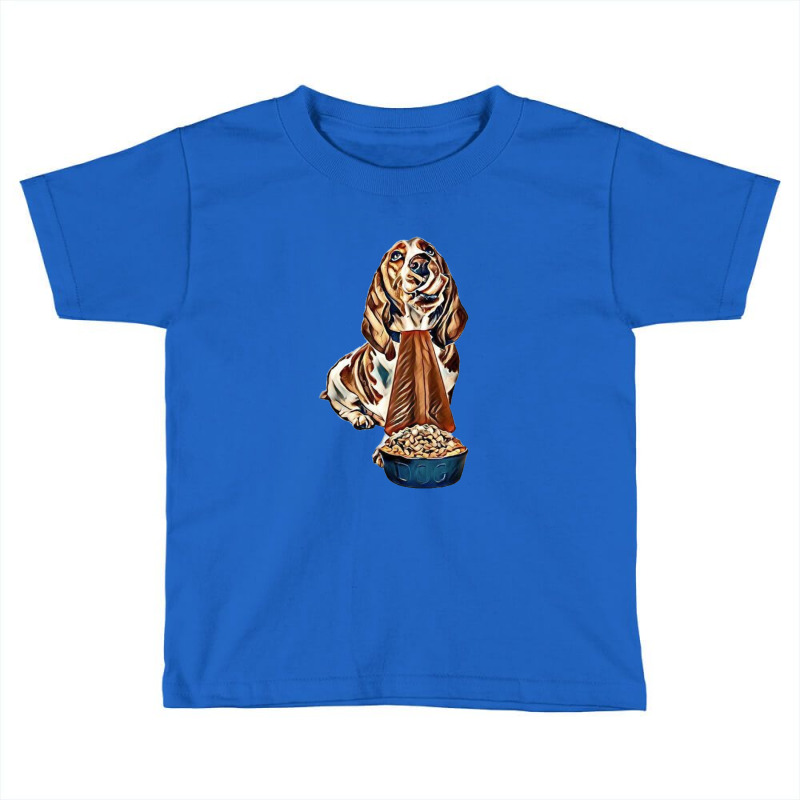 Cute Basset Hound Dog Licking Toddler T-shirt by Kemnabi | Artistshot