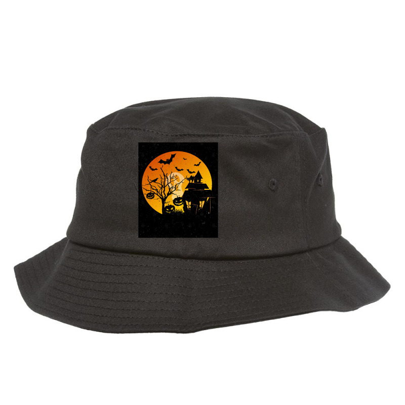 Halloween Ghosts And Vampires Bats Nightmare 2019 Bucket Hat by MonzArt. | Artistshot