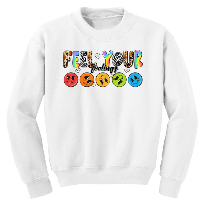 Feel Your Feelings Youth Sweatshirt by NancyCooperArtShop | Artistshot