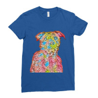 Large Mixed Husky Breed Dog W Ladies Fitted T-shirt | Artistshot