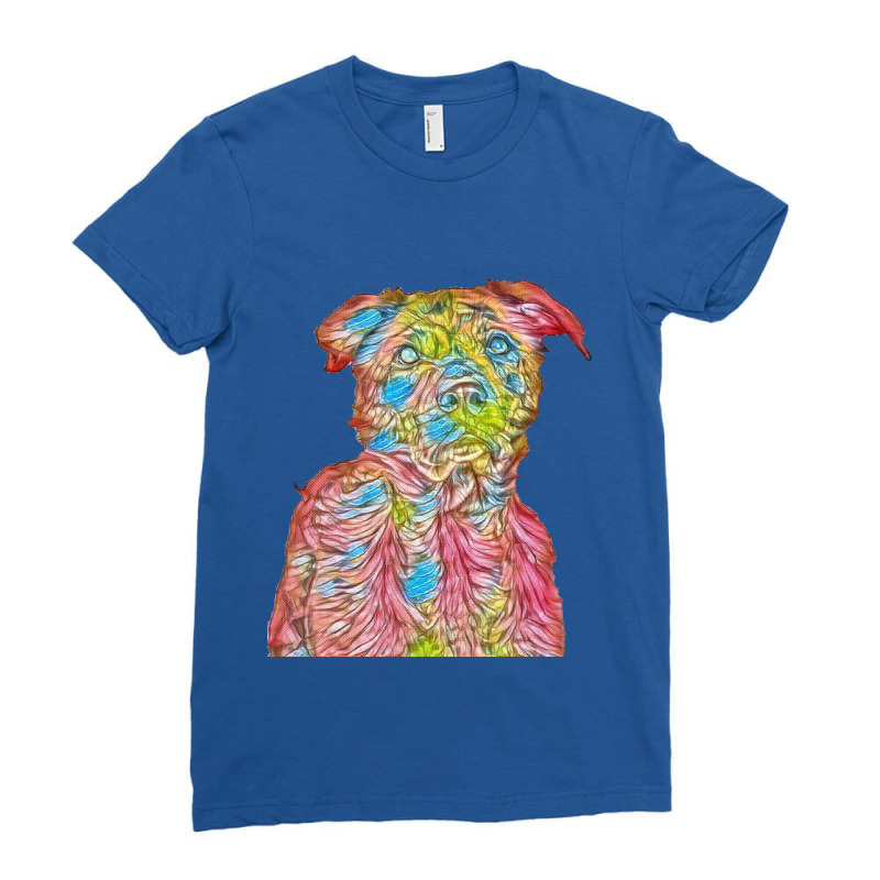 Large Mixed Husky Breed Dog W Ladies Fitted T-Shirt by Kemnabi | Artistshot