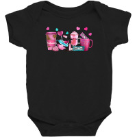 Lash Hustler With Eyelashes Coffee Cups Baby Bodysuit | Artistshot