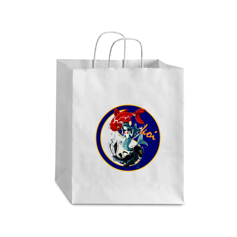 Oriental Beauty Koi & Feng Shui Debie Paper Bag - 10 X 5 X 13 | Artistshot