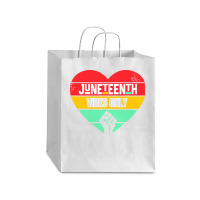 Juneteenth Vibes Only T  Shirt Juneteenth Heart Vibes Only T  Shirt Debie Paper Bag - 10 X 5 X 13 | Artistshot