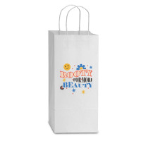 Funny Big Hot Booty For More Beauty Aesthetic Surgery Long Sleeve T Sh Double Wine Paper Bag - 6 1/2 X 3 1/2 X 12 3/8 | Artistshot