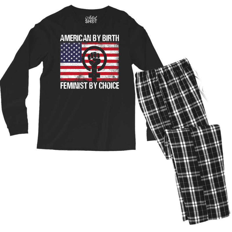 American Birth Feminist Choice Women Men's Long Sleeve Pajama Set by EnturArt | Artistshot