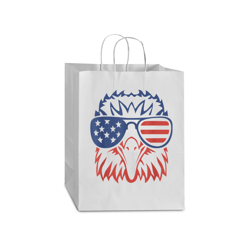 American Bald Eagle Usa Flag Shirt 4th Of July Eagle Usa Tee T Shirt Mart Paper Bag -13 X 7 X 17 | Artistshot