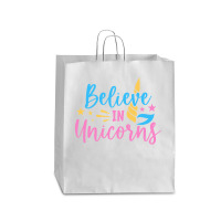 Believe N Unicorns T  Shirtbelieve în Unicorns T  Shirt Queen Paper Bag - 16 X 6 X 19 1/4 | Artistshot