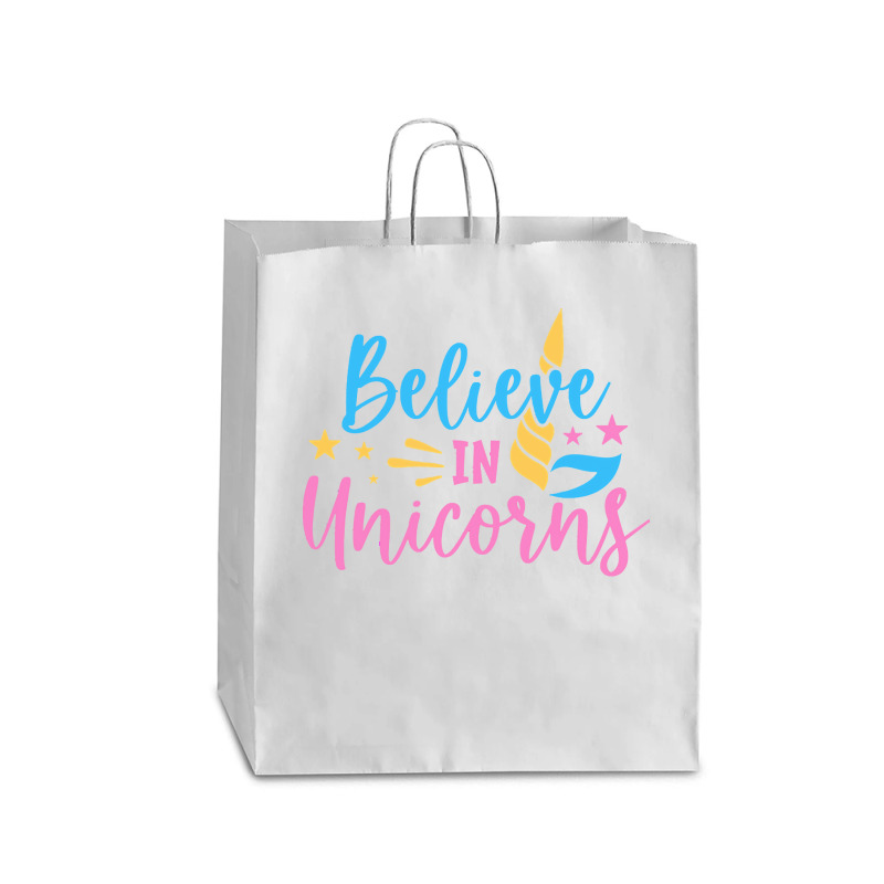 Believe N Unicorns T  Shirtbelieve în Unicorns T  Shirt Queen Paper Bag - 16 X 6 X 19 1/4 | Artistshot