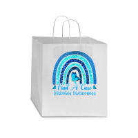 Diabetes Diabetic Find A Cure Leopard Rainbow Butterfly 141 Diabetes A Star Paper Bag - 13 X 7 X 13 | Artistshot