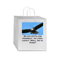 Bald Eagle Intimidating Stare Of The Eyes Of Eagle T Shirt Star Paper Bag - 13 X 7 X 13 | Artistshot