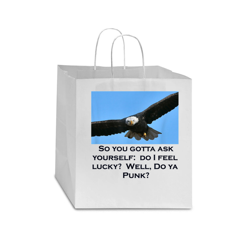 Bald Eagle Intimidating Stare Of The Eyes Of Eagle T Shirt Star Paper Bag - 13 X 7 X 13 | Artistshot