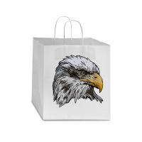 Womens Eagle Imprint American Bird Animal Retro Art Motif Bald V Neck Star Paper Bag - 13 X 7 X 13 | Artistshot