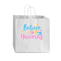 Believe N Unicorns T  Shirtbelieve în Unicorns T  Shirt Vogue Paper Bag - 16 X 6 X 12 | Artistshot