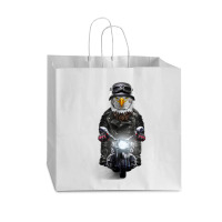 Bald Eagle Riding Motorcycle   T Shirt Vogue Paper Bag - 16 X 6 X 12 | Artistshot