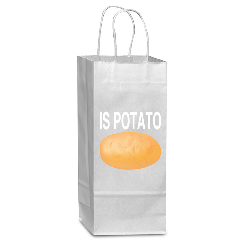 Potato T  Shirt Is Potato In Television As Seen On Late Night T  Shirt Wine Paper Bag - 5 1/2 X 3 1/4 X 13 | Artistshot