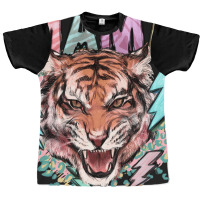 Mama Tiger Lightning Bolt Graphic T-shirt | Artistshot