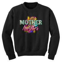 Mother Hustler Lightning Bolt Youth Sweatshirt | Artistshot