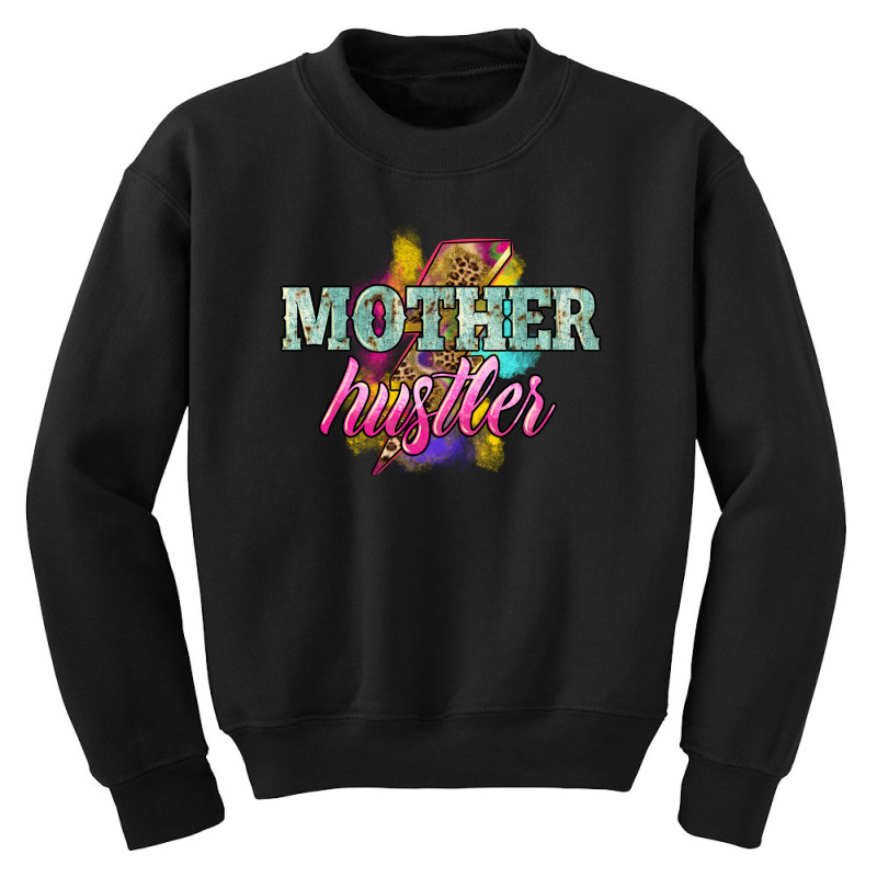 Mother Hustler Lightning Bolt Youth Sweatshirt by NancyCooperArtShop | Artistshot