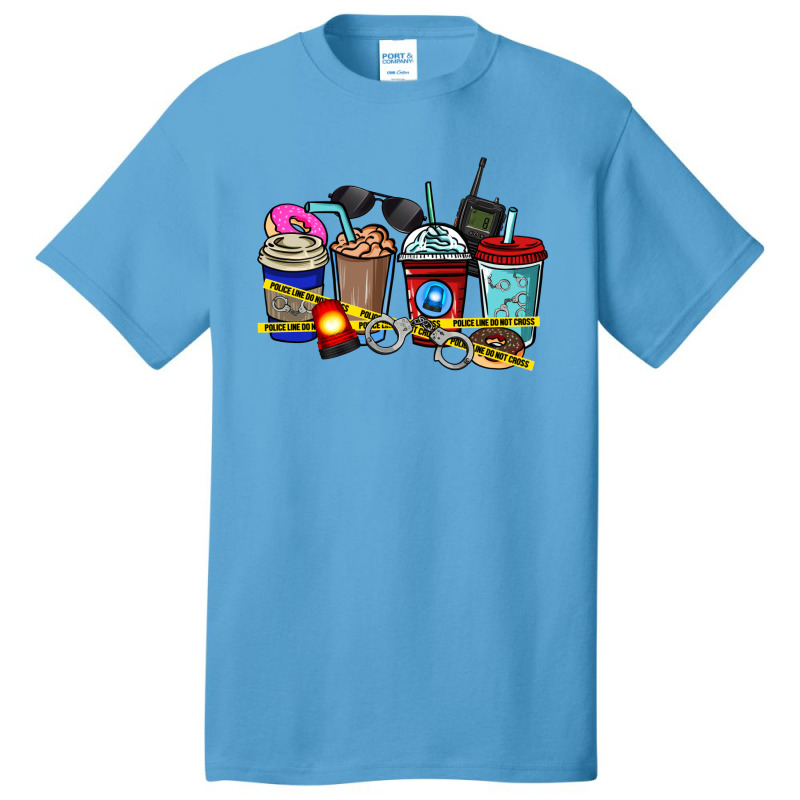 Police Coffee Cups Basic T-shirt | Artistshot