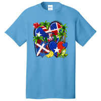 Puerto Rico With Dominican Republic Hearts Basic T-shirt | Artistshot