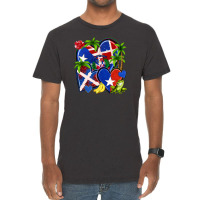 Puerto Rico With Dominican Republic Hearts Vintage T-shirt | Artistshot