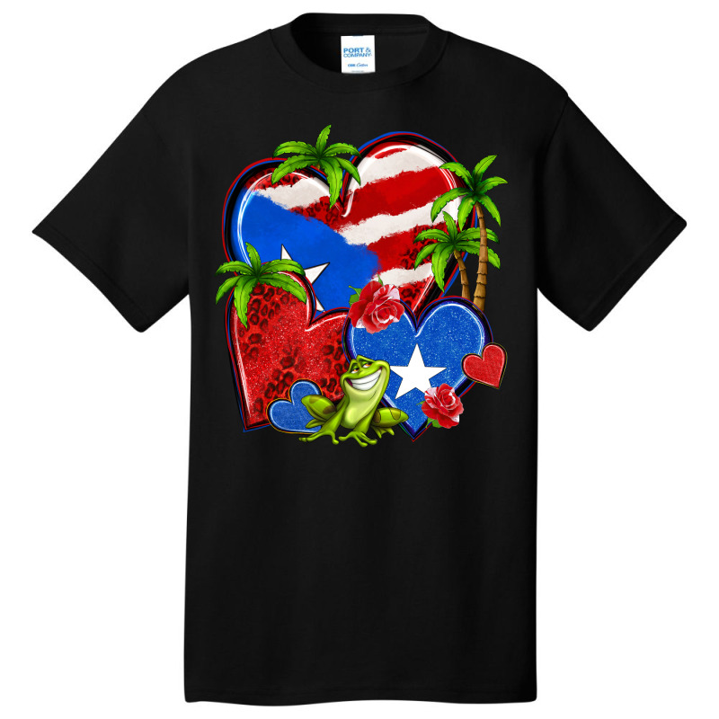 Puerto Rico Hearts Basic T-shirt | Artistshot