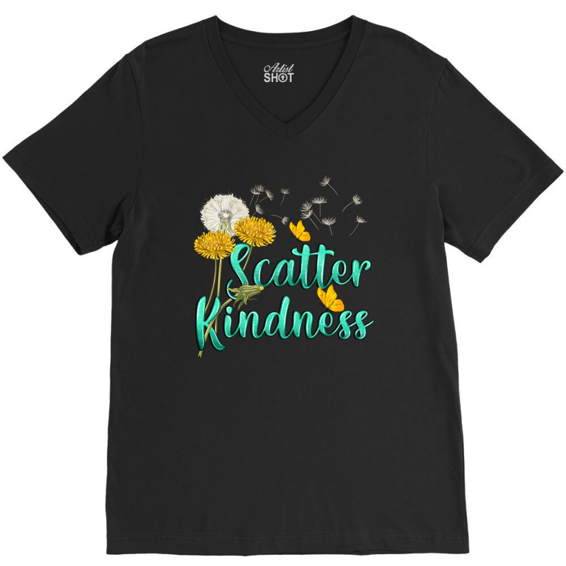 Scatter Kindness V-neck Tee | Artistshot