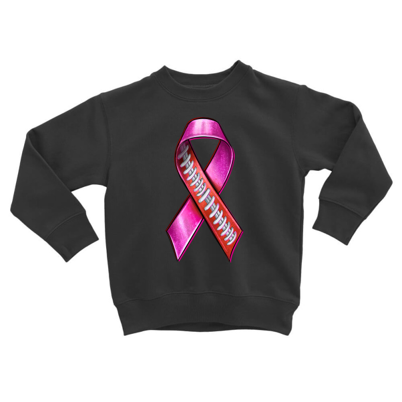 Breast Cancer Ribbon American Football Toddler Sweatshirt by enoddigitalart@gmail.com | Artistshot