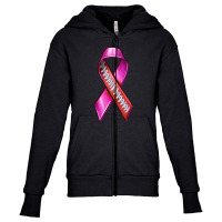 Breast Cancer Ribbon American Football Youth Zipper Hoodie | Artistshot