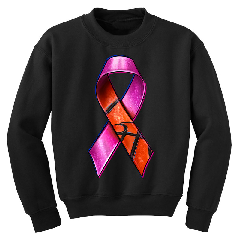 Breast Cancer Ribbon Basketball Youth Sweatshirt | Artistshot